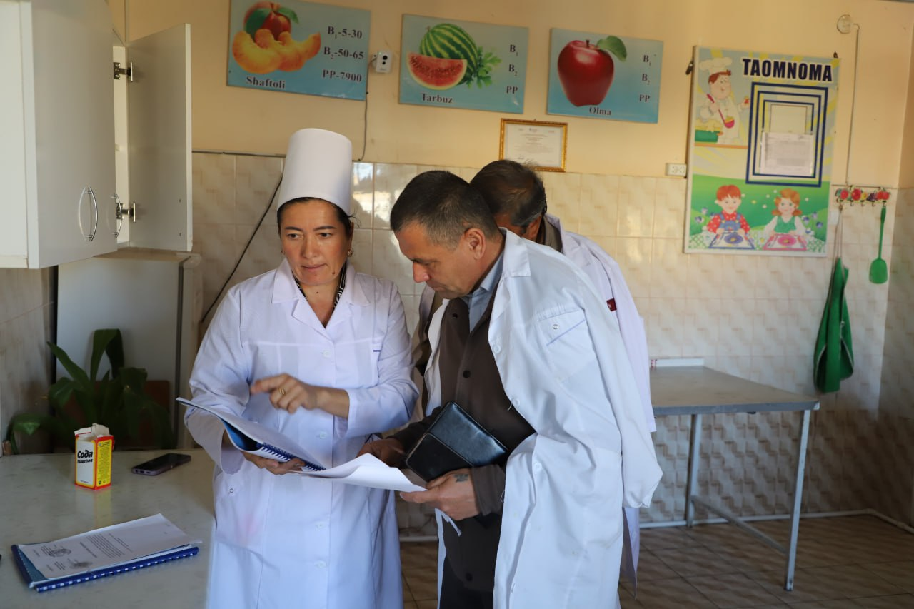 Xiva tumanidagi ta’lim muassasalarida sanitariya holati o‘rganildi